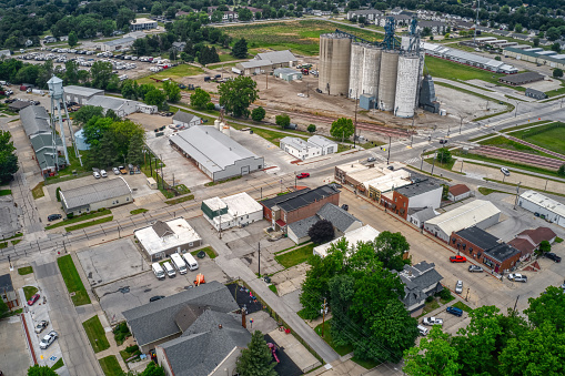 Aerial View of the Des Moine Suburb of Altoona, Iowa
