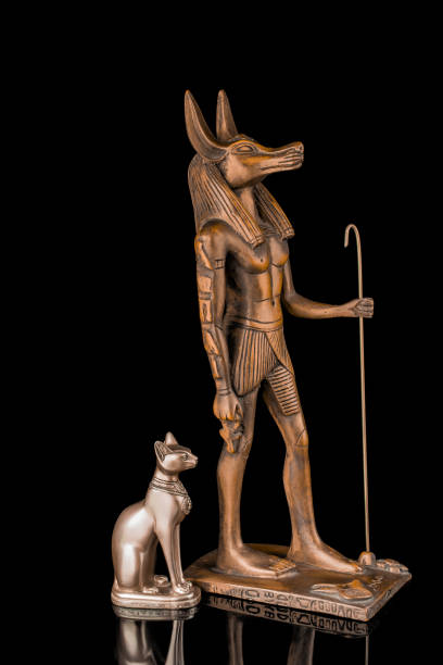 istock Statue of ancient Egyptian god Anubis in black 1410693034