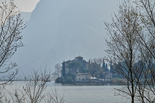 The castel is located in a lake beautifully placed in lake Toblino \