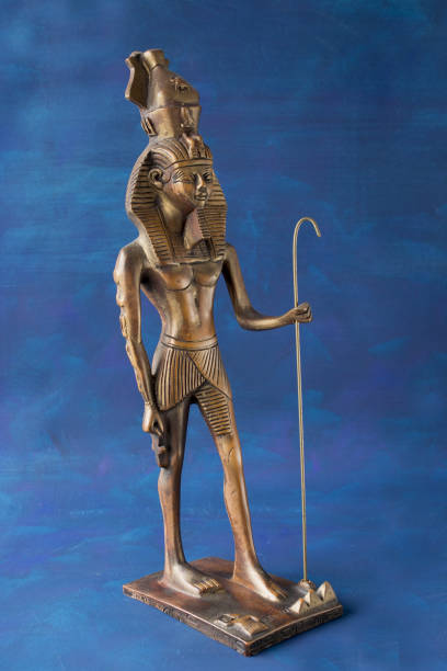 istock Statue of ancient Egyptian god Anubis in black 1410696101
