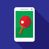 istock Ping Pong Smartphone Icon Flat 1410701480