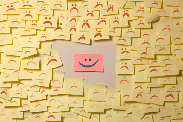 istock Standing Out From The Crowd With Smiling Hexagon 1410703000
