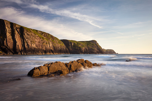 Dramatic seascape in Pembrokeshire national park, Wales