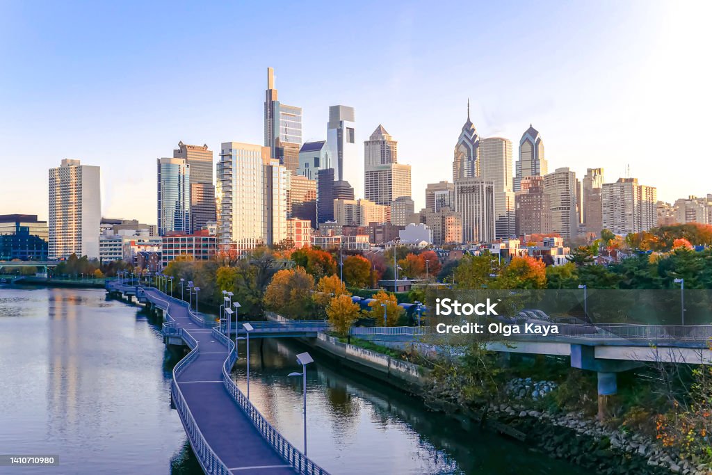Philadelphia Philadelphia’s skyline in autumn Philadelphia - Pennsylvania Stock Photo