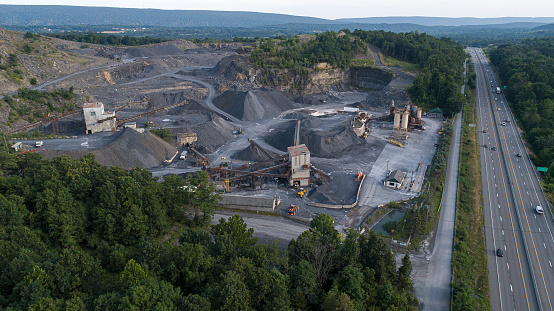 Open-cast quarry in Pennsylvania, USA