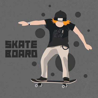 Cool Boys Play Skateboard with black background_Wall Skateboard Sports Wall Decorative for Boys Kids Room_Extreme Sports