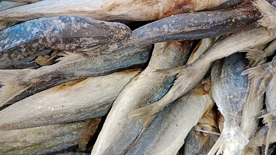 Indonesia : East Java, salted fish sold in the market
