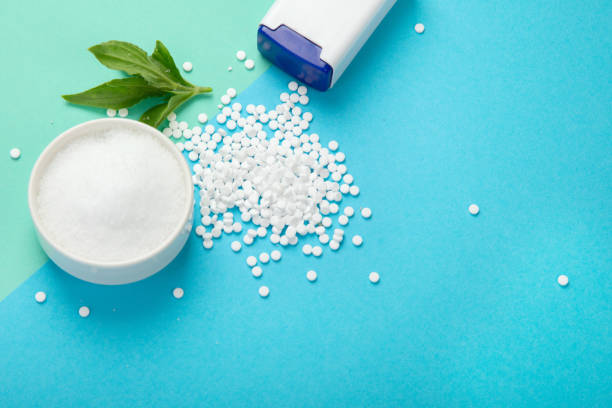 istock Sugar substitute on color background. 1410739661
