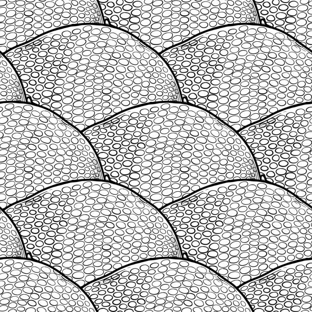 Repeated seamless pattern of a graphic glyptodon scaled shell. Repeated seamless pattern of a graphic glyptodon scaled shell. Vector graphic of the Ice Age stone age stock illustrations
