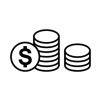 money coin finance icon vector