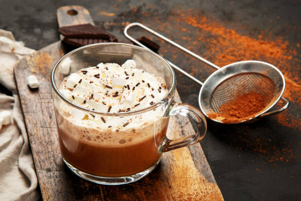 istock Cacao with marshmallow and cacao powder in mug. 1410740474