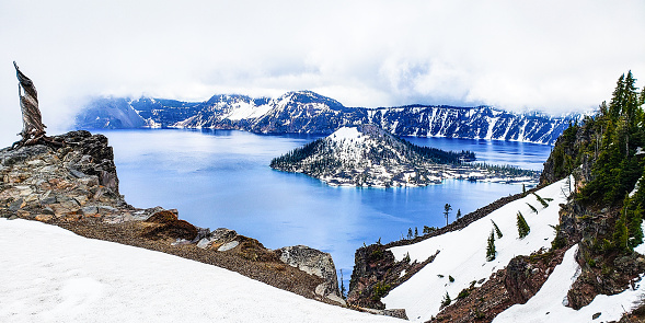 Crater Lake after snow