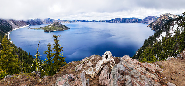 Crater Lake after snow