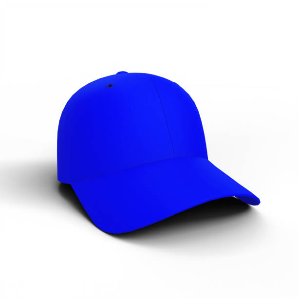 istock Blue Cap on White Background for Mockup. 3D Illustration. File with Clipping Path. 1410750158