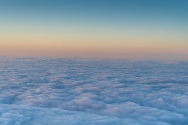 istock Sunset above mist from Bica da Cana in Madeira 1410755078