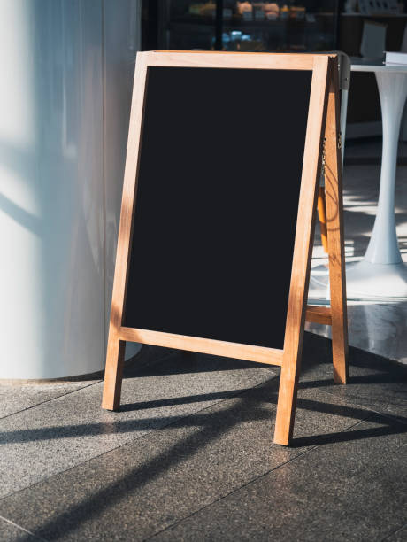 istock Blackboard Blank Sign Stand Shop Restaurant Menu 1410755213
