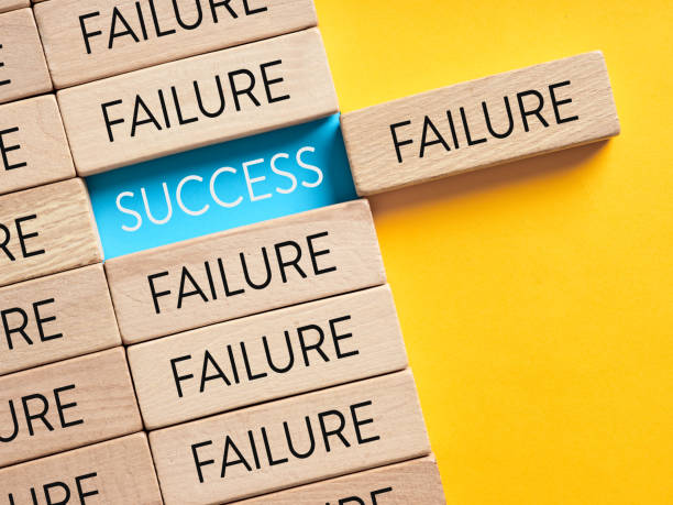 istock Success and failure alternative options. Reaching to success after many failures or learning from mistakes concept. 1410757118