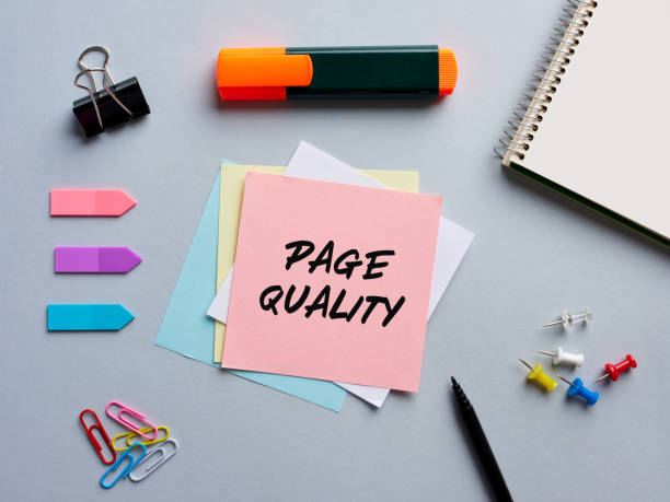 istock The word page quality written on a notepaper on business office desktop. Web page or website quality 1410757640