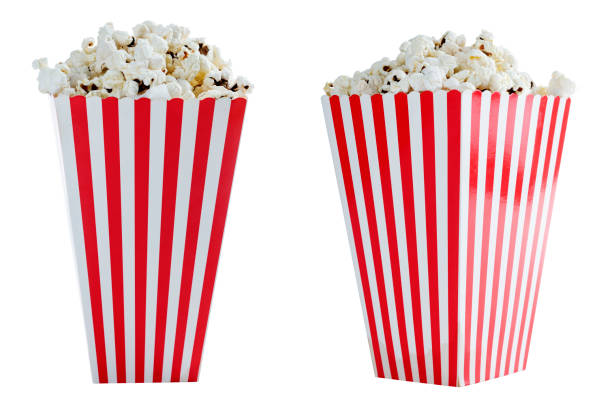 istock Popcorn in a paper bucket with striped 1410757847