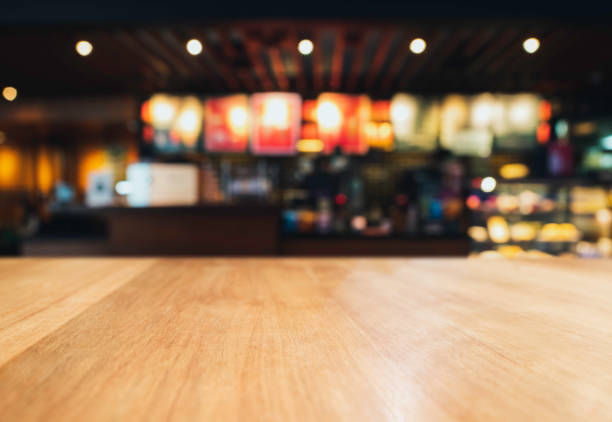 istock Table top counter Bar restaurant Blur background 1410758856