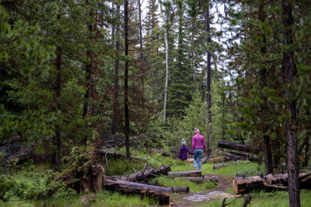 istock Mother and daughter exploring nature 1410759019