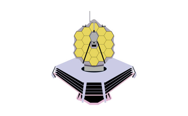 illustrazioni stock, clip art, cartoni animati e icone di tendenza di james webb space telescope è un programma spaziale eseguito dalla nasa - webb