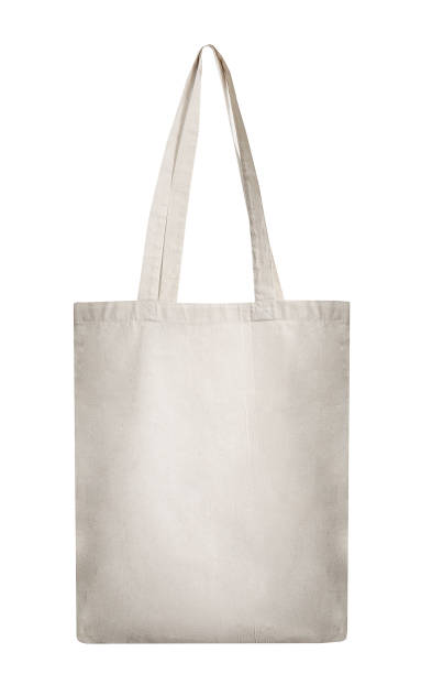 bolsa textil aislada sobre blanco. bolsa de compras ecológica ecológica. - shopping bag white isolated blank fotografías e imágenes de stock