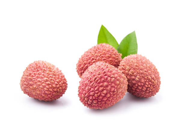 istock Lychee fruits with leaves 1410766254