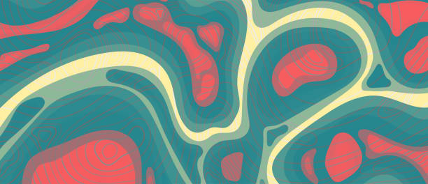 istock Abstract topographic contour in lines and contours. 1410769724