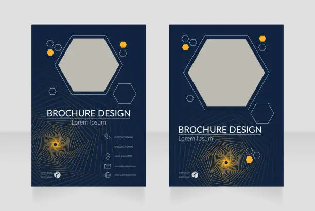 Vector illustration of Cyber technology for business blank brochure design