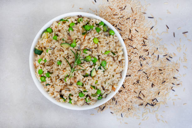 pea and greens pilaf