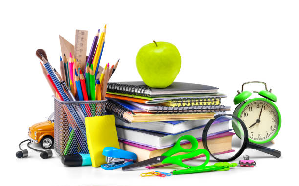 istock School supplies composition isolated on a white background 1410778945