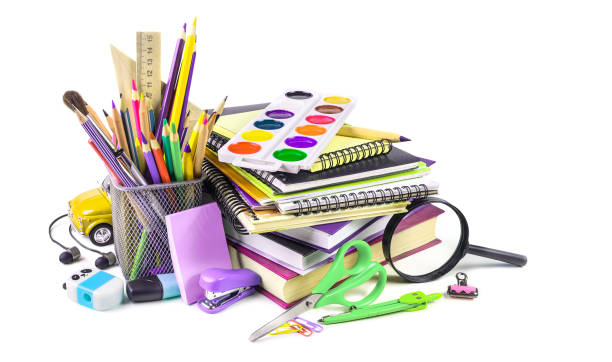 istock School supplies isolated on a white background 1410779008