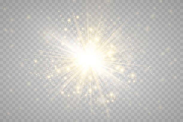 ilustrações, clipart, desenhos animados e ícones de estrela leve png ouro. png de ouro do sol leve. png de ouro flash de luz. ilustrador vetorial. praia temporada de verão - laser sunbeam blurred motion backgrounds