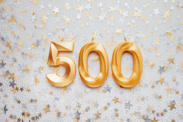 istock 500 followers card. Template for social networks, blogs. 1410783422