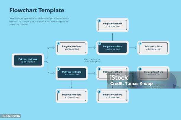 Flowchart Simple Topic Simple Infographic For Flowchart Template Stock Illustration - Download ...