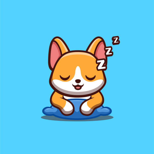 Lovely Cartoon Dog Sleeping On The Pillow Illustrations, Royalty-Free  Vector Graphics & Clip Art - iStock