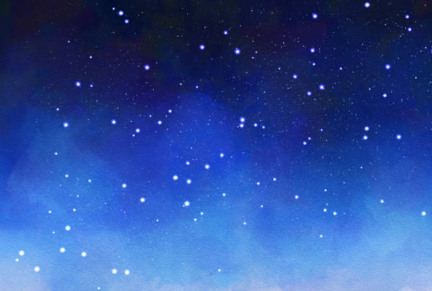 istock Beautiful watercolor-style night sky illustration 1410787500