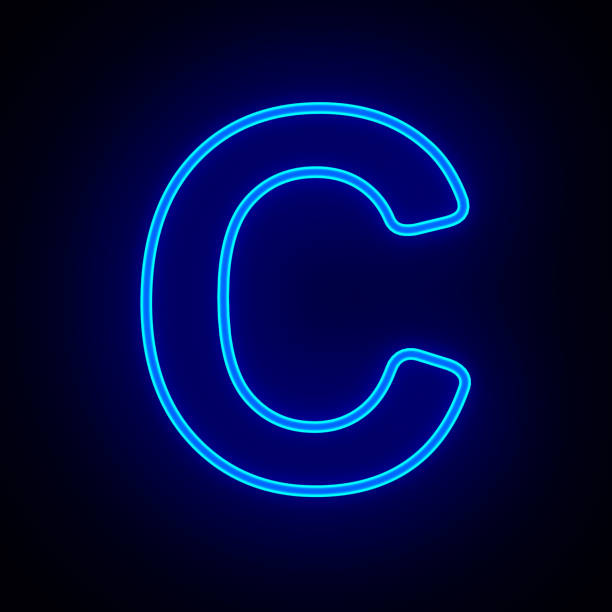 istock Character C on dark background. 3D illustration 1410791140