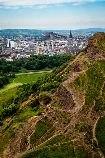 Amazing view of Edinburgh from Arthur Seat