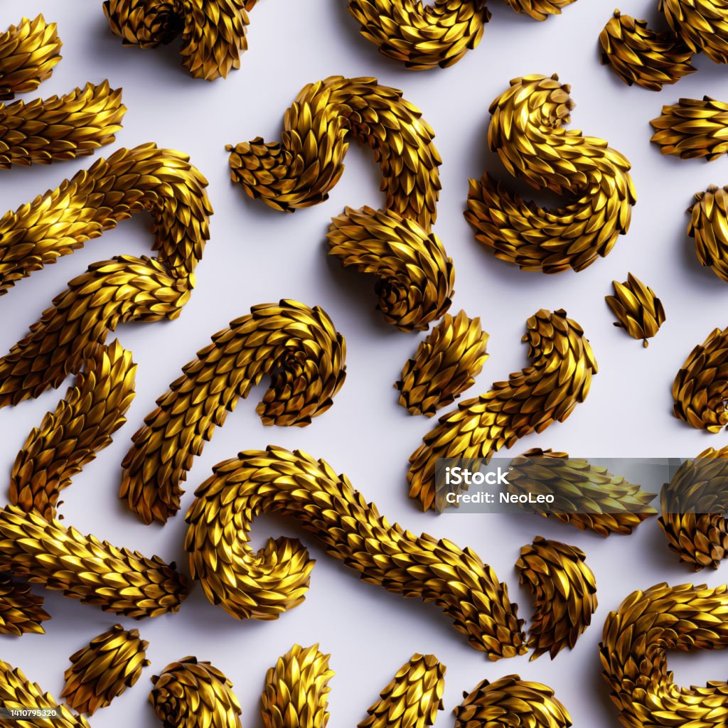 Metallic Snake Texture Pattern 3d Render Abstract Background With Golden Snakes Metallic Scales ...