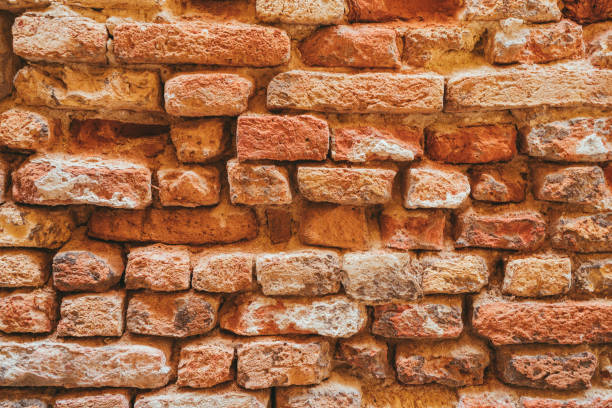 istock Brick wall structure of an old house 1410800203