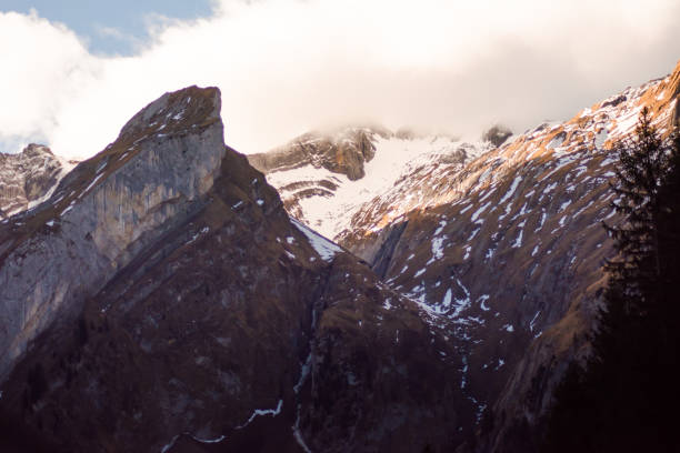 istock Swiss mountains - monumental rock formations in the Alps 1410800548