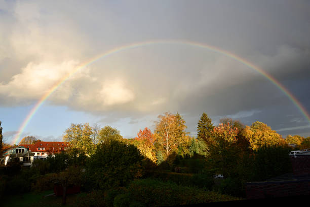 istock Urban landscape with 180 degree Rainbow 1410801829