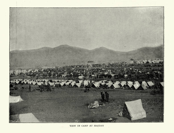 istock British Army camp at Maidan during the Tirah campaign, 1898, war on the Indian frontier, 19th Century 1410804571