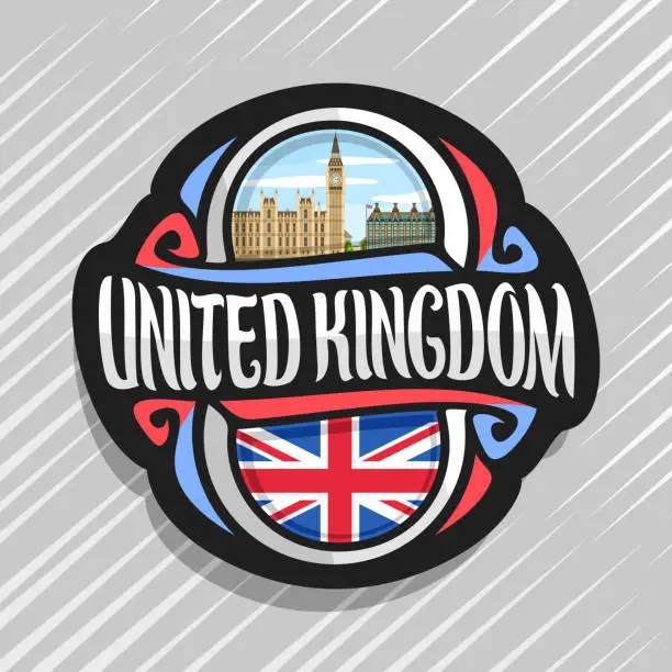 Vector illustration of Vector logo for United Kingdom