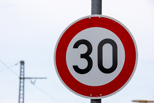 German traffic sings- speed limit 30