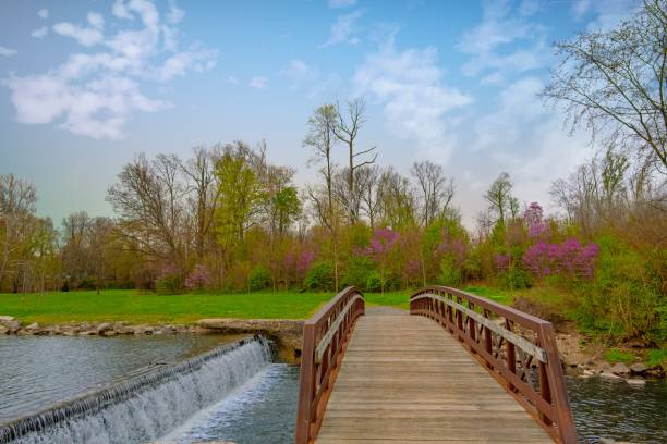 istock Walking Bridge and waterfall-Howard County,Indiana 1410814696