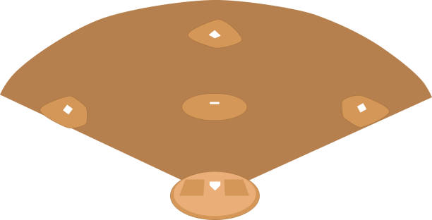 Simple baseball image Simple baseball image 1st base illustrations stock illustrations