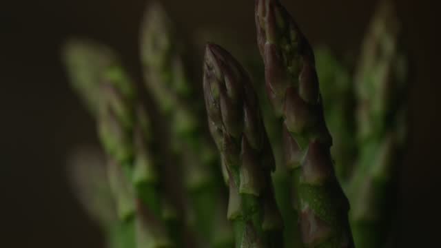 perfect choice for a tasty meal, fresh asparagus with water drops